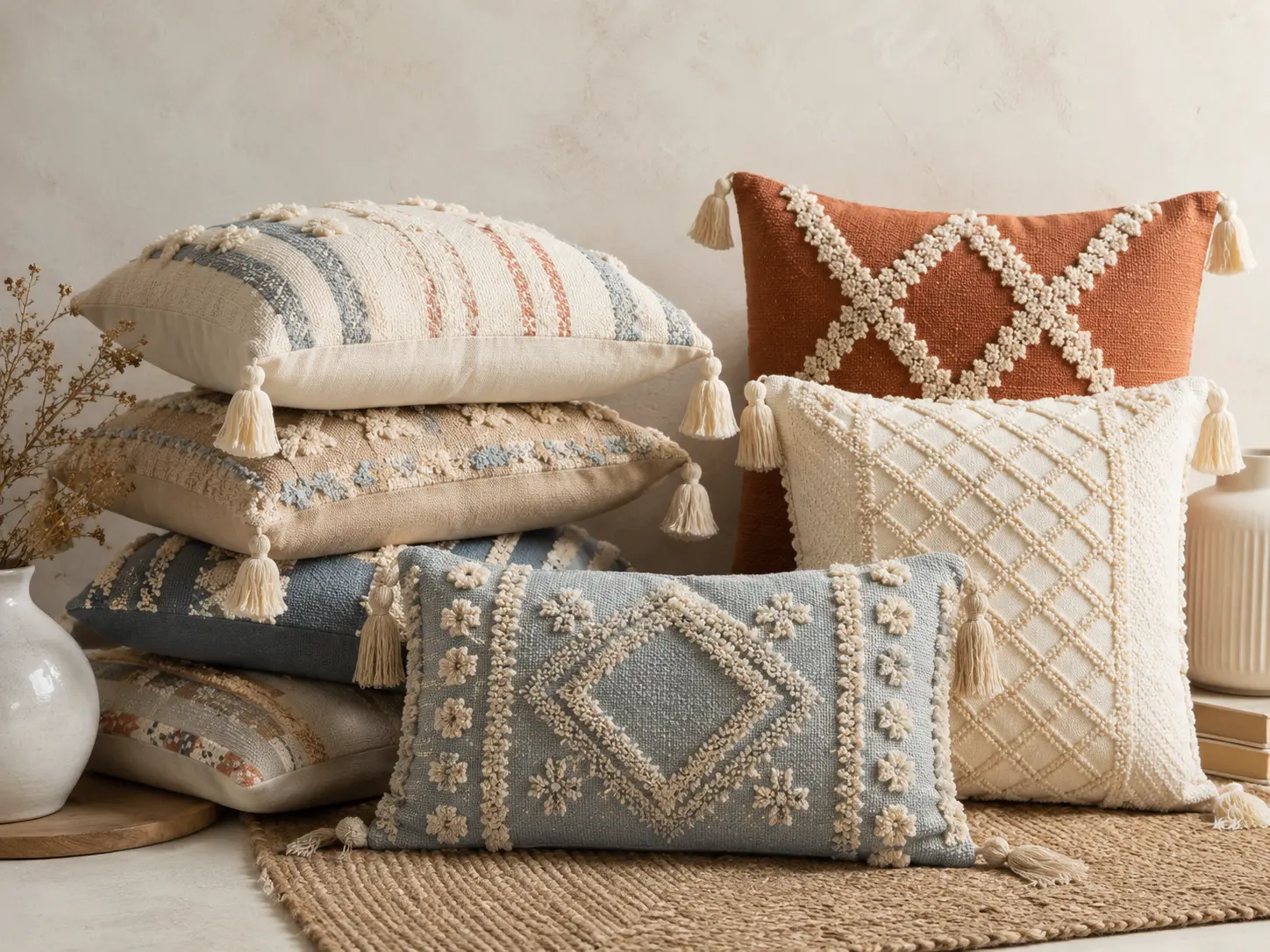 Import Tufted Cotton Cushion & Pillow Covers from India to the UK