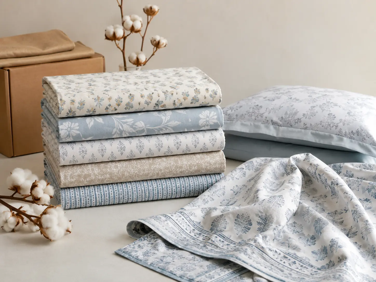 Cotton bed sheets from India